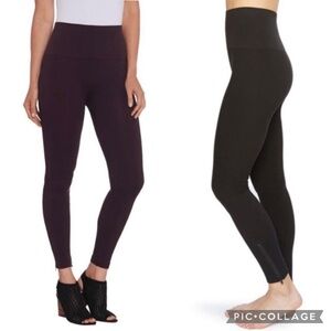 Spanx Look At Me Now Seamless Black Ankle Zip Leggings Size 1X